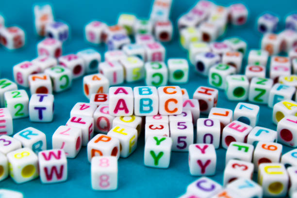 Close-Up Of Alphabets On Blackboard