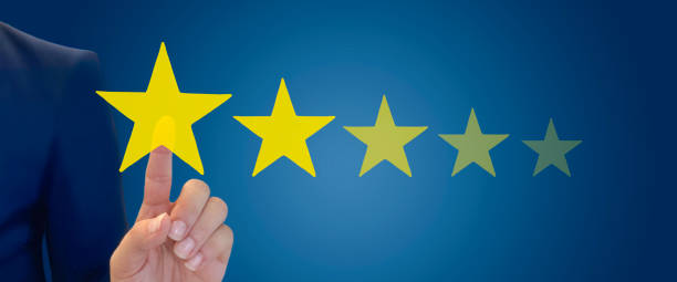 istock Finger Touching business concept, star rating 2166242426