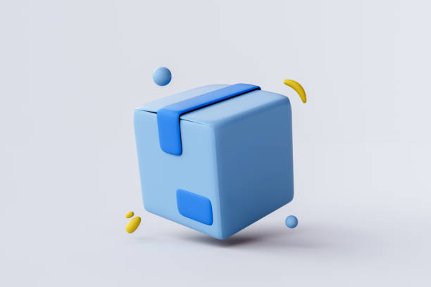 istock 3d rendering of Cardboard Box on White background. 2166253479