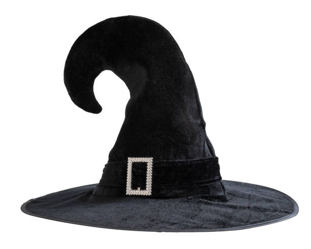 istock Halloween Witch wizard's hat in black isolated on white background with clipping path for Autumn seasonal holiday costume 2166254687
