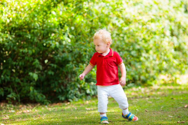 istock Child in fall park. Kid with autumn leaves. 2166255746