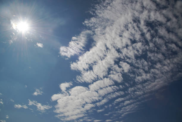 Nature background of sky view with clounds.