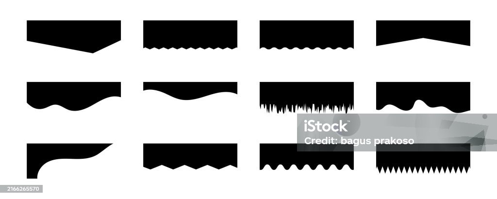Rectangle Shape Deviders Black Decorated Template Dividers Separator Shape For Website Design Ui ...