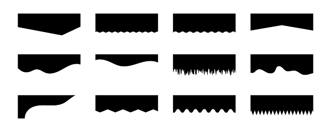 Black Decorated Template Dividers Separator Shape For Website Design Ui ...
