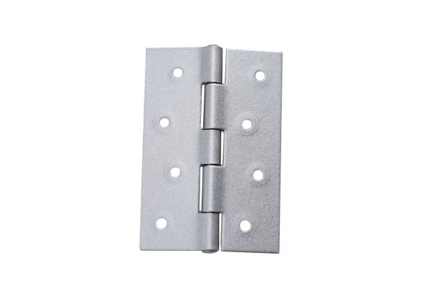 istock Metal hinge isolated on white background. Concept, Tools or equipment for craft, diy, fix or repair furniture. Building materials. Construction equipment. Install in door or window, cabinet or others. 2166266104