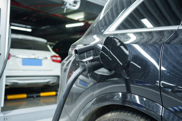 istock Electric car being charged 2166268461