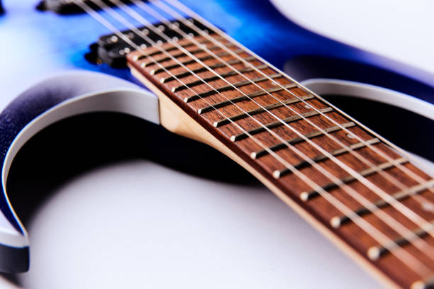 istock Fretboard of modern electric guitar. Close up. 2166283002