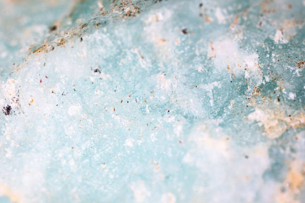 Natural Amazonite Gemstone with Unique Coloration and Texture.