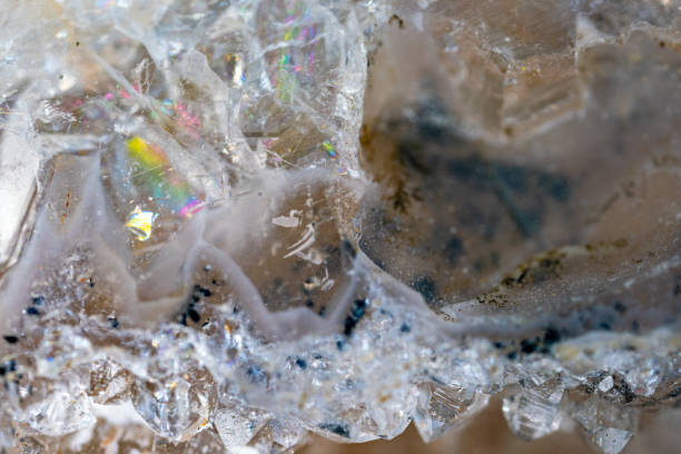 Agate hole mineral stone sample macro photography