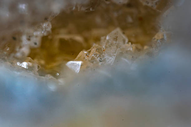 Agate hole mineral stone sample macro photography