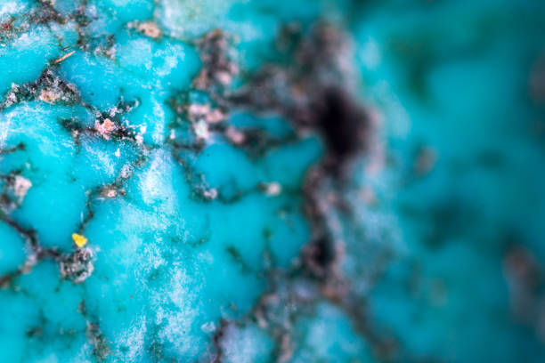 turquoise mineral stone sample macro photography