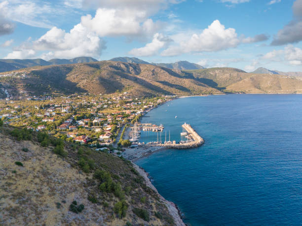 Aerial view of Palamutbuku in Datca, Mugla, Turkiye.