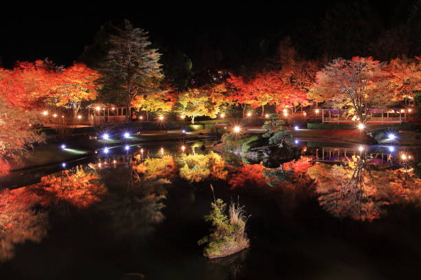 istock Izu Shuzenji Niji no Sato Maple Light-up 2166290294
