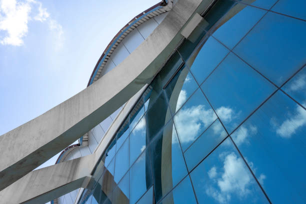 The appearance of geometric shapes in modern architecture