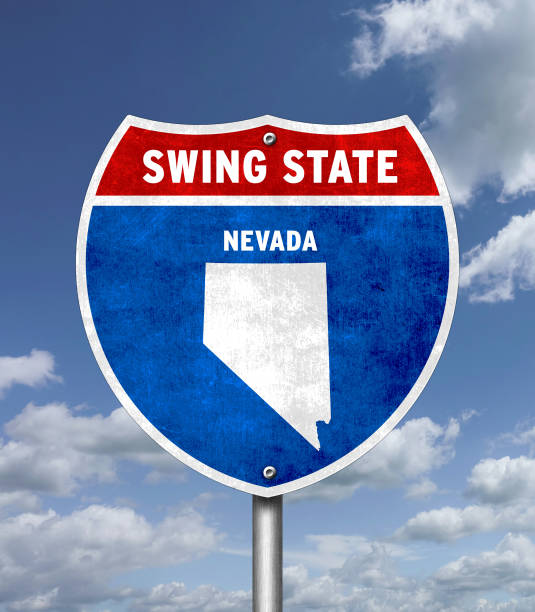 istock Swing State Nevada - traffic sign message 2166295371