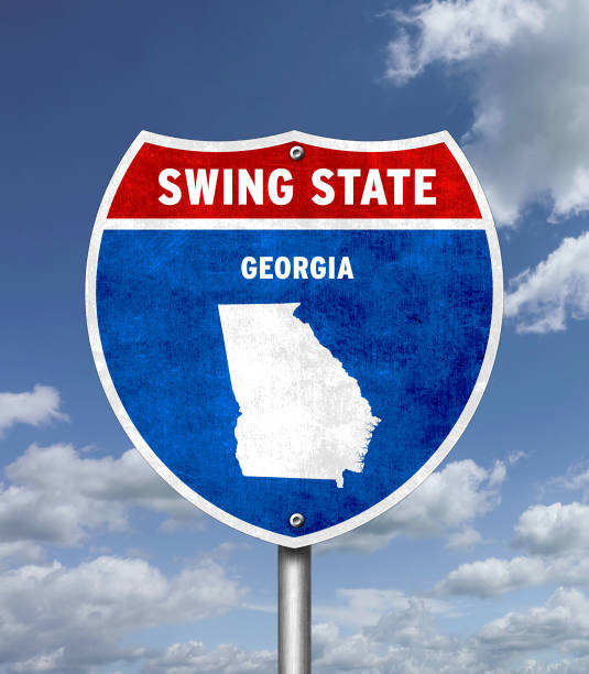 istock Swing State Georgia - Traffic sign message 2166295422
