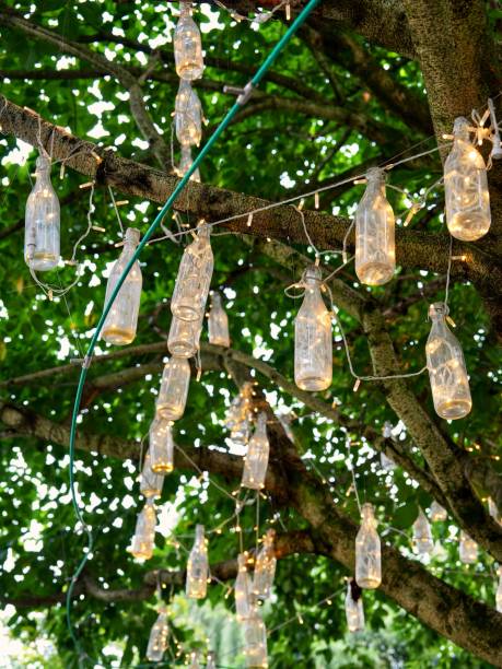 istock Lights flashed in the bottle hanging in the tree 2166299603