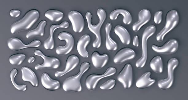 istock Chrome liquid 3d shapes in y2k style isolated on a black background. Render of 3d metal silver element, melt fluid form in retro aesthetic and futuristic style. 3d vector y2k illustration 2166301780