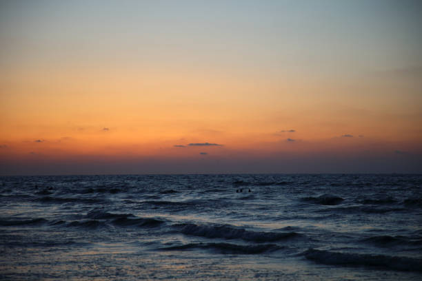 Sun set on the port saied beach