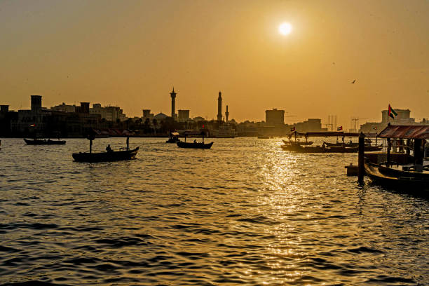 istock Abras on Dubai Creek at sunset 2166302323