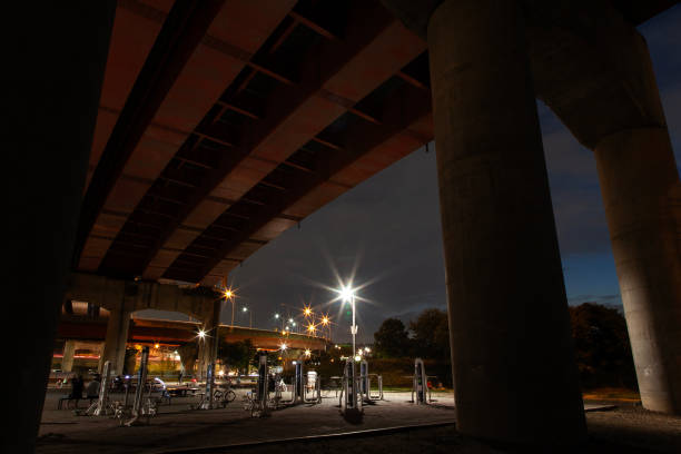 istock View of the illuminated bridge on Han River 2166304248