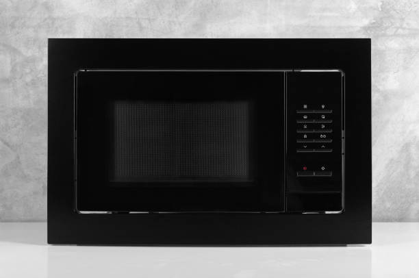 istock Household appliances - Black Microwave front view 2166305228