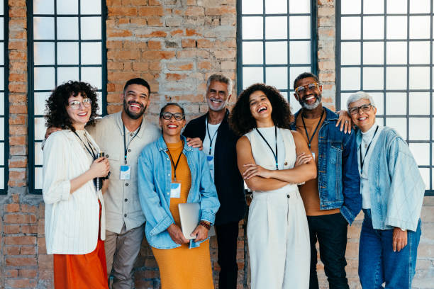 istock Happy diverse business team portrait showcasing unity and creativity 2166307739
