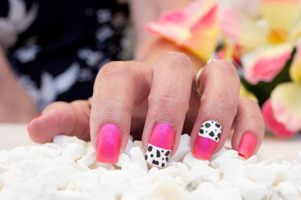 istock Summertime Flower Nail Art Designs 2166309102