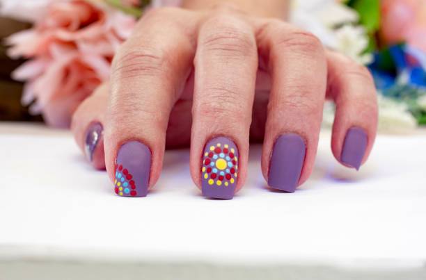 istock Summertime Flower Nail Art Designs 2166309171