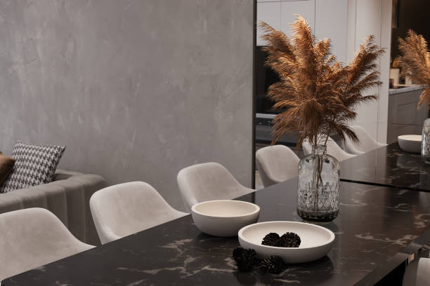 istock Closeup of Dining Table Setting in a modern dining room 2166309428