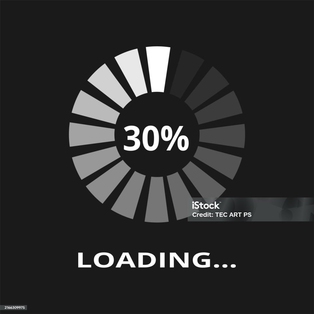 30 Loading Loading Circle 30 Stock Illustration - Download Image Now - Circle ...