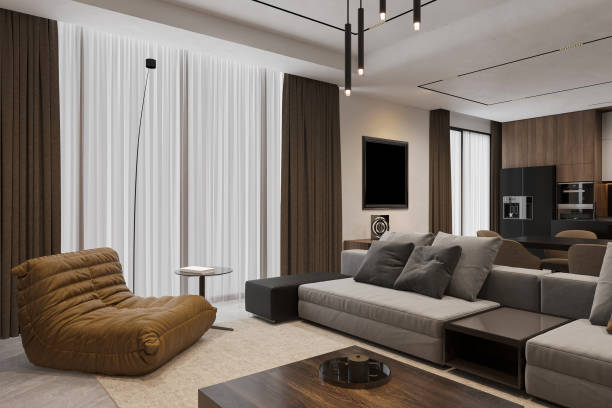 istock A luxurious and modern living room featuring a large sectional sofa, creates a cozy atmosphere 2166310071