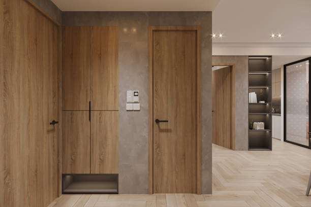 istock Entryway with shoe cabinet in the modern apartment 2166310462