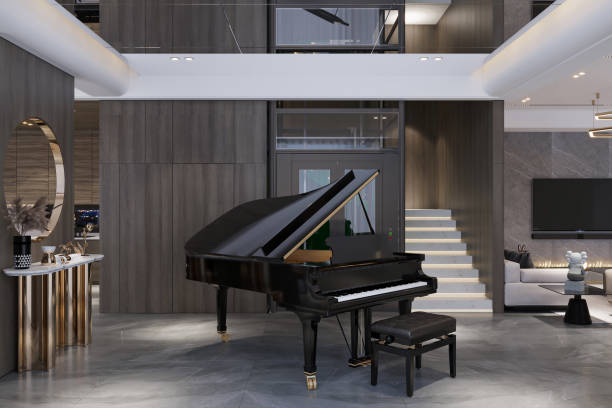 istock Contemporary Grand Piano in Stylish Interior 2166310657
