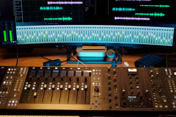 istock Mixing Audio Tracks in Professional Recording Studio 2166312117