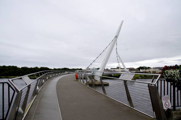 istock Peace Bridge, pedestrian and cycle bridge across River Foyle 2166313674
