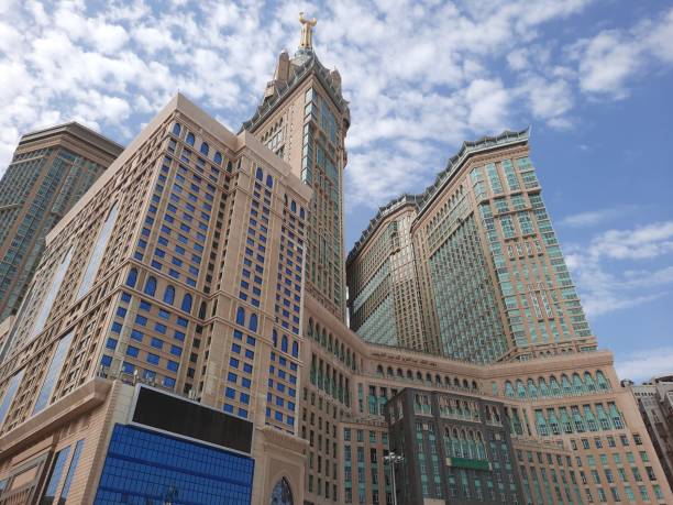 Beautiful daytime view of the Clock Tower of Makkah. Beautiful daytime view of the Clock Tower of Makkah next to the Masjid Al Haram, Makkah. makkah royal clock tower stock pictures, royalty-free photos & images