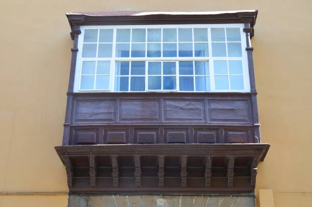 Old ancient balcony in La Laguna, Tenerife