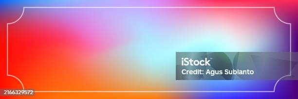 Gradient Color Rectangular Frame Wide Mesh Colorful Gradient Background With Rectangular Line Frame ...