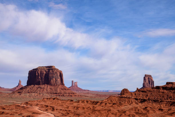 istock Scenic View Of Monument Valley From Famous John Ford Point Under A Blue Sky 2166332404