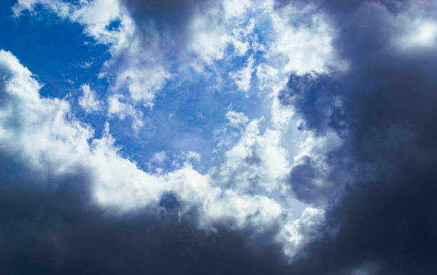 istock Magnificent cumulus clouds high in blue sky 2166332850