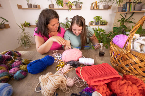 istock Daughter and Mom Knit 2166333271