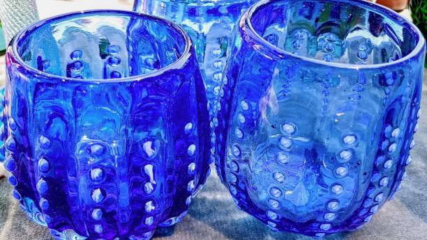 istock navy blue crystal glass tumbler. 2166334867