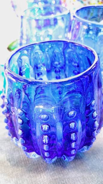 istock navy blue crystal glass tumbler. 2166334891