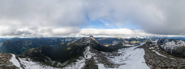 istock Aerial Wide Angle Panoramic Mountain Landscape. Canadian Nature Background. 2166334929