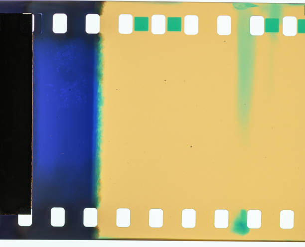 istock Light leak on 35mm negative film 2166336807