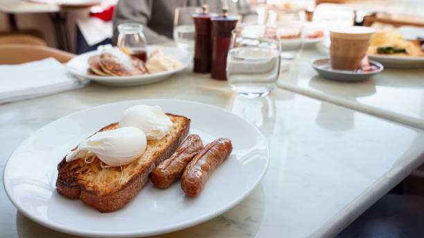 istock Eggs on Toast, with Sausage 2166336943
