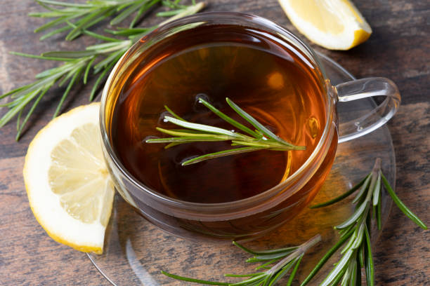 istock Herbal tea with fresh rosemary and sliced lemon 2166338046