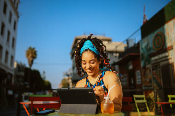 istock designer working remote and relaxing in Santa Monica, CA 2166338575