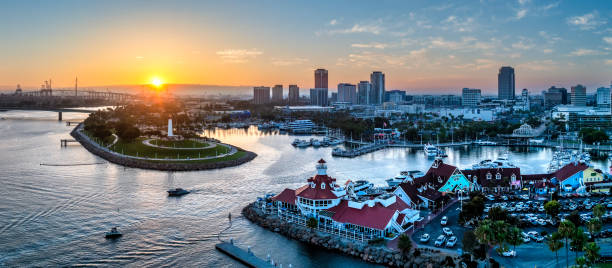 istock Long Beach California bay sunset 2166341287